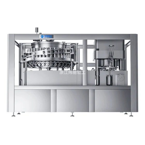 Viscous liquid and sauce can filler-seamer monoblock