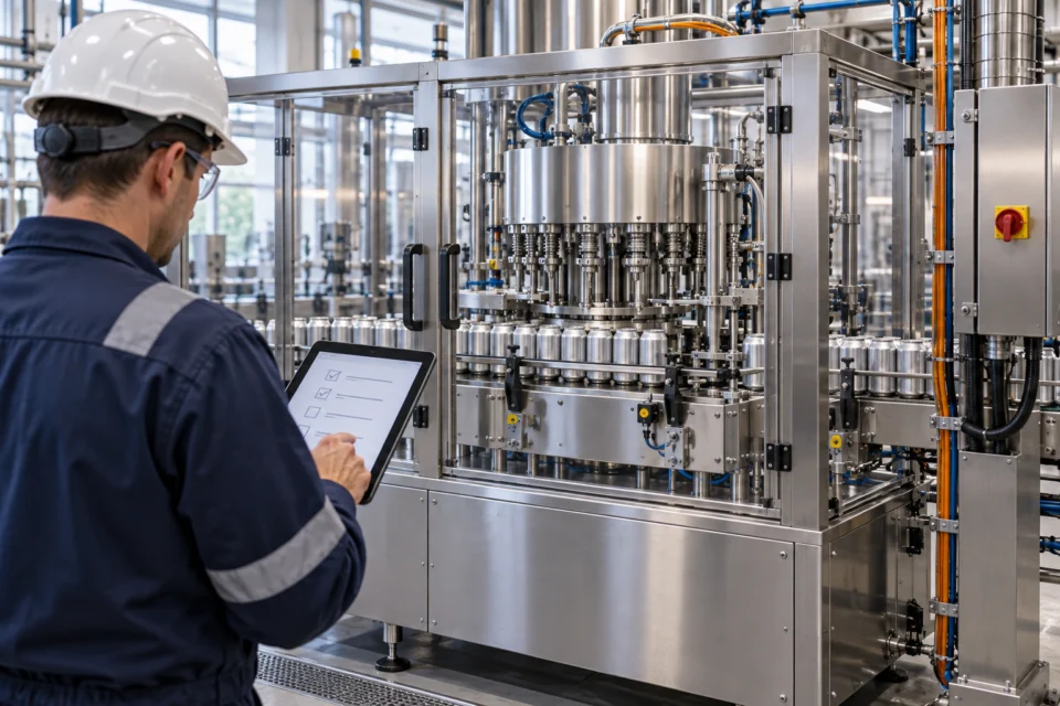 Pre-Start Installation Readiness for a Can Filling and Seaming Machine